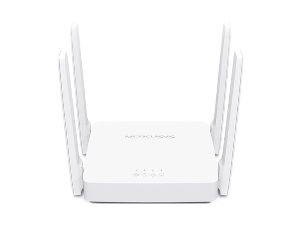 Mercusys AC10, Wi-Fi 5 (802.11ac), Dobbelbånd (2.4 GHz / 5 GHz), Ethernet/bredbåndsforbindelse, Hvit, Frittstående router