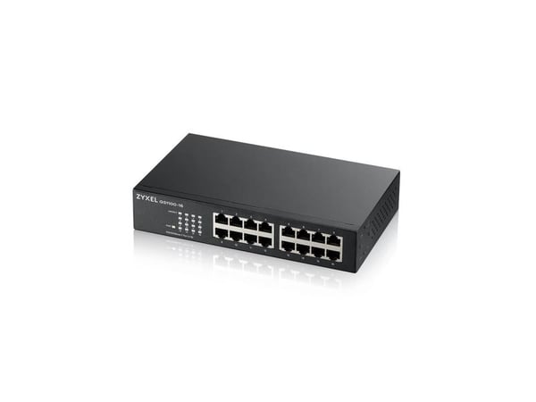 Zyxel GS-1100-16 V3 - Kytkin - 16 x 10/100/1000 - pöytäkone, telineeseen kiinnitettävä