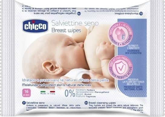 Chicco pleie-/våtservietter for bryst 16 stk.