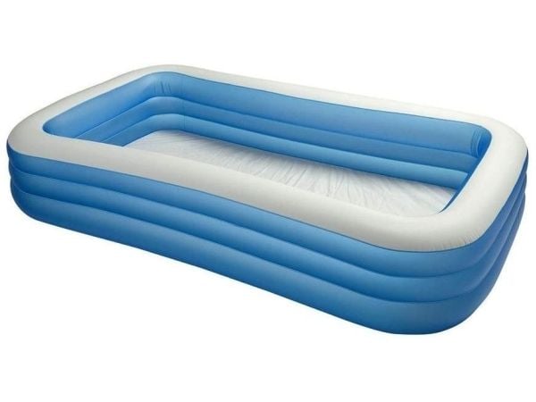 Intex 58484, Oppblåsbart basseng, 1050 l, Rektangulær, 6 år, Vinyl, Blå, Hvit