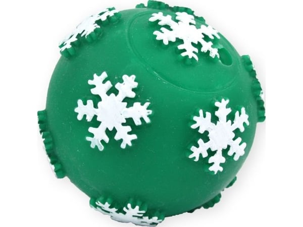 Aqua Nova PETNOVA PILKA Z PLATKAMI SNIEGU 7.5CM ZIEL.VIN-SNOWBALL 3169