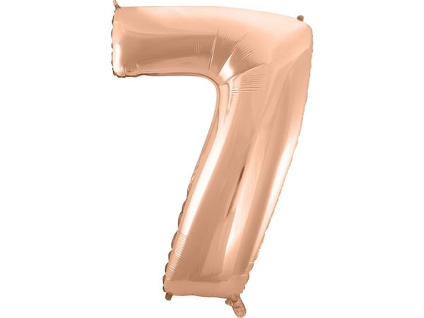 GoDan folieballong "7" rosa-gull 92cm