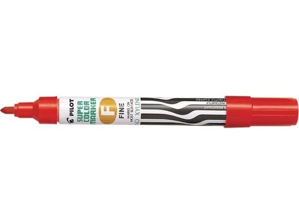 Pilot SCA-F, Super Color, Rød, Projektil spiss, Rød, Hvit, Fint, 1 mm, 1 stykker
