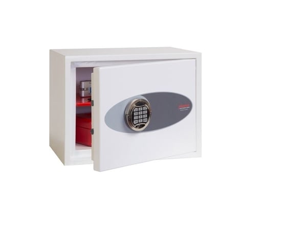 Phoenix Safe Co. SS1182E, Frittstående safe, Hvit, Elektronisk, 24 l, Stål, Gulv/vegg