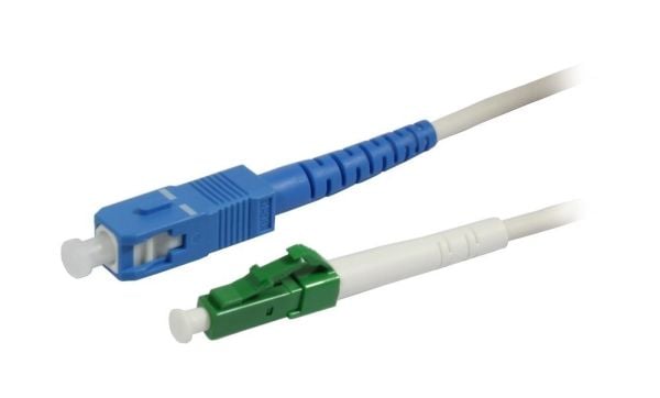 FO 1-fiber patchk. 1,5mtr.SC-LC(APC8Grad), 9/125u, skråskåret, Synergy21,
