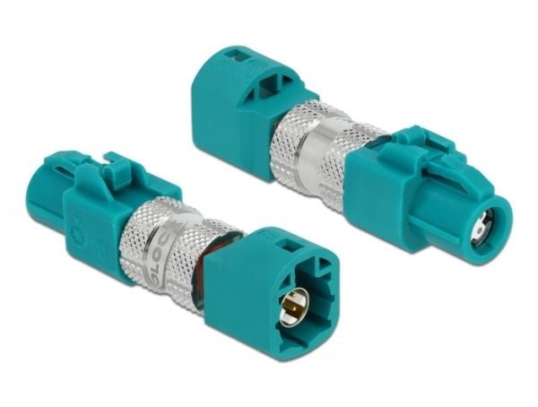 Delock - Data-adapter - HSD Z hunn til HSD Z hann - RAL 5021, vannblå