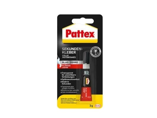Pattex superlim glass, tube med 3g, 9H PSV1C