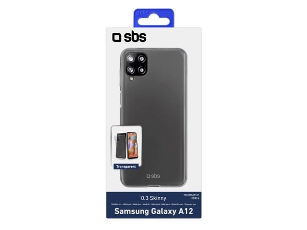 SBS TESKINSAA12T, Suojus, Samsung, Galaxy A12, 16,5 cm (6.5"), Läpinäkyvä