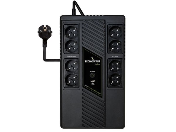 Tecnoware Era Plus Strip 1000, Linje-Interactive, 1 kVA, 700 W, Pseudo sine, 230 V, 50/60 Hz