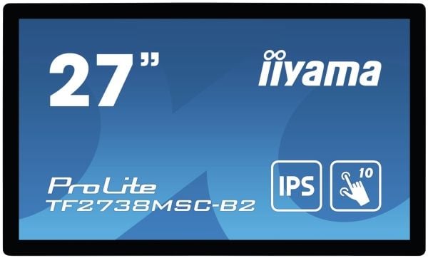 iiyama ProLite TF2738MSC-B2 - LED-skjerm - 27" - åpen ramme - berøringsskjerm - 1920 x 1080 Full HD (1080p) @ 60 Hz - A-MVA+ - 300 cd/m² - 3000:1 -...