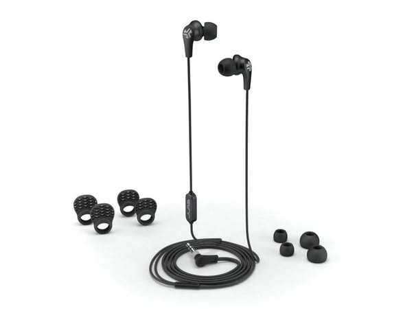 JLab JBuds Pro Signature, Koblet med ledninger (ikke trådløs), Idretter, Hodetelefoner, Sort