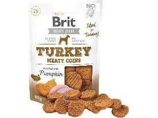 Brit Jerky Tyrkia kjøttmynt - Indyk - godbit for valper - 80 g