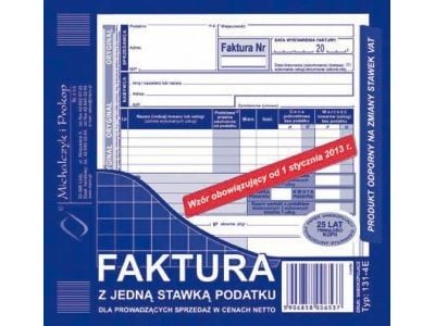 Michalczyk & Prokop Faktura 2/3 A5 med én sats mva 131-4E