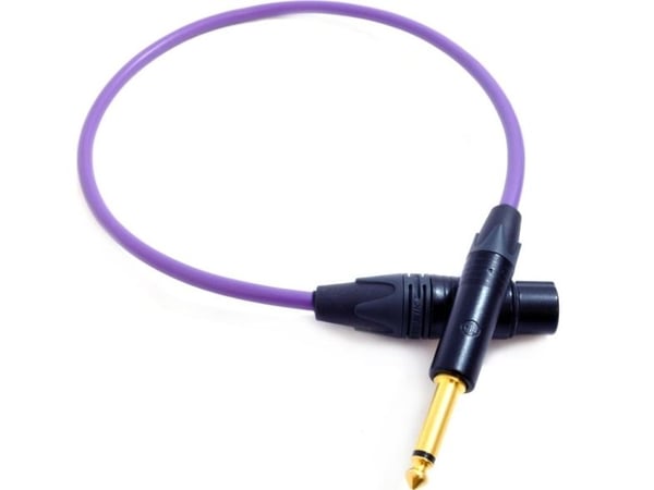 Melodika Jack 6,3 mm - XLR-kabel 17 m, lilla