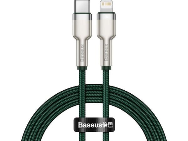 Kabel USB Baseus USB-C - Lightning 1 m Zielony (baseus_20210316152823)