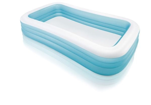 Intex 58484, Oppblåsbart basseng, 1050 l, Rektangulær, 6 år, Vinyl, Blå, Hvit