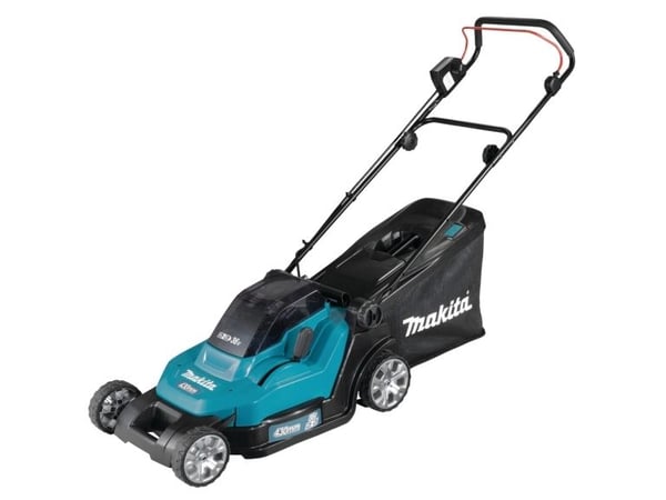 Makita DLM432Z, 575 m², 43 cm, 2 cm, 7,5 cm, 50 L, 4 hjul - SOLO