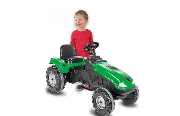 Jamara Pedal Tractor Big Wheel, 3 år, 4 hjul, Sort, Grønn