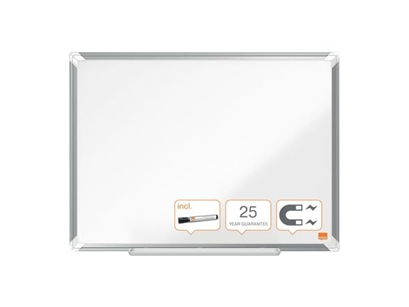 Nobo Premium Plus emaljert magnetisk whiteboardtavle 60x45cm Hvit