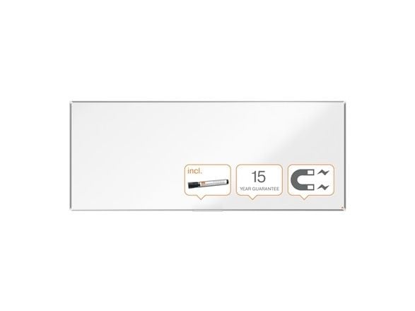 Nobo Premium Plus magnetisk whiteboardtavle i stål 300x120 cm Hvit
