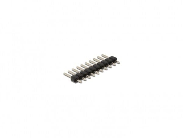 Delock - Pin header (10-pin, pitch 2.54 mm) - svart (en pakke 5)