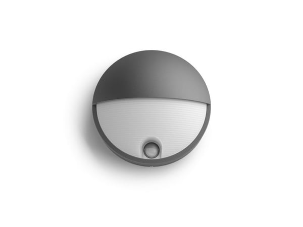 Philips myGarden Capricorn IR - Vegglampe - LED - 6 W (ekvivalent 47 W) - varmt hvitt lys - halvmåne - antrasitt