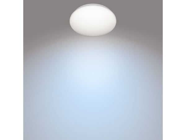 Philips Funksjonell Moire-taklampe, 6 W, LED, Ikke-utskiftbare pærer, 4000 K, 640 lm, IP20, Hvit