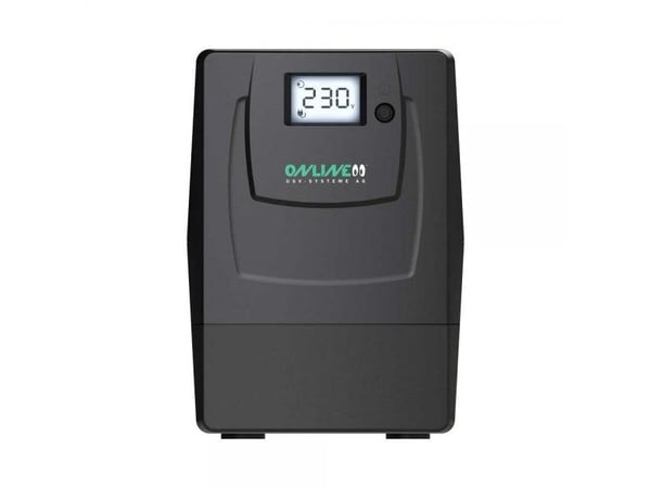 ONLINE USV YUNTO Smile 600 - UPS - AC 220/230 V - 360 watt - 600 VA - 7 Ah - utgangskontakter: 2
