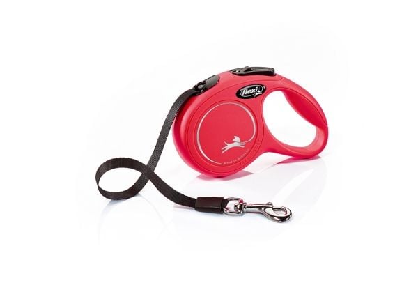 Flexi New Classic XS, Universel, Fleksibel hundesnor, Rød, Tape, 12 kg, Monokromatisk