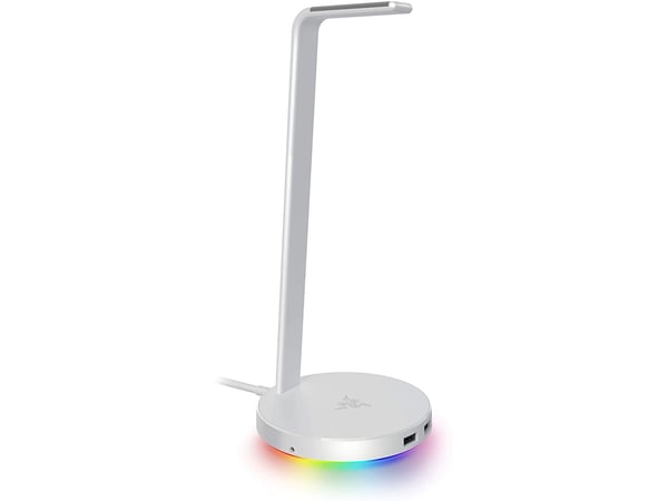 Razer Base Station V2 Chroma - Stativ for hodetelefoner, hodesett - merkurhvit