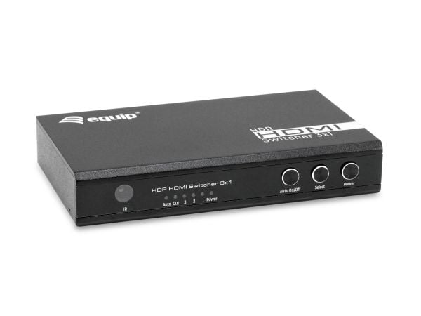 Equip 332725, HDMI, Aluminium, Sort, 60 Hz, 3840 x 2160, 7.1 kanaler