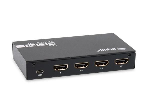 Equip 332725, HDMI, Aluminium, Sort, 60 Hz, 3840 x 2160, 7.1 kanaler