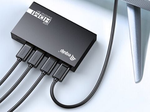 Equip 332725, HDMI, Aluminium, Sort, 60 Hz, 3840 x 2160, 7.1 kanaler