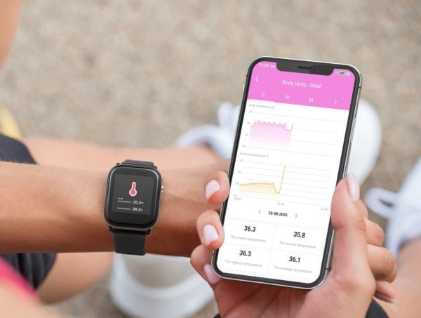 Technaxx TX-SW6HR - Smartklokke med bånd - display 1.4" - Bluetooth - 40 g