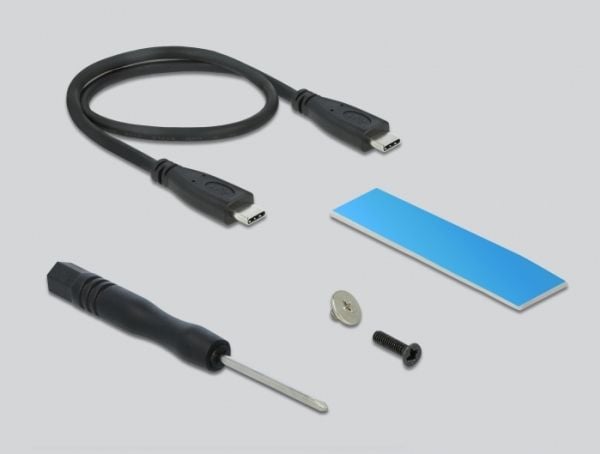 DeLOCK 42000, M.2, M.2, USB-liitettävyys, Musta