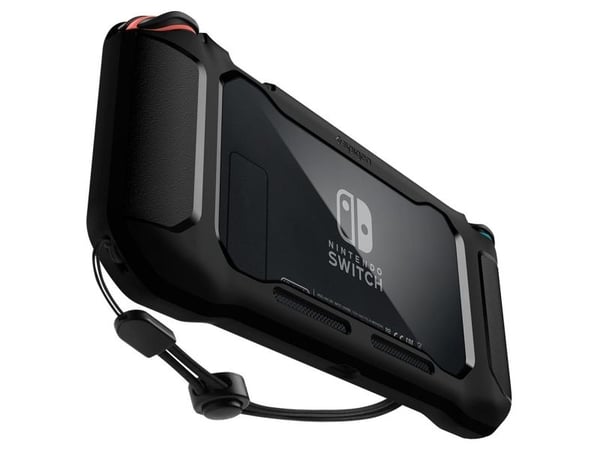 Spigen Rugged Armor, Etui, Nintendo, Svart, Polykarbonat (PC), Termoplastisk polyuretan (TPU), Nintendo Switch, 244 mm