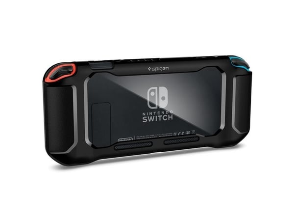 Spigen Rugged Armor, Etui, Nintendo, Svart, Polykarbonat (PC), Termoplastisk polyuretan (TPU), Nintendo Switch, 244 mm