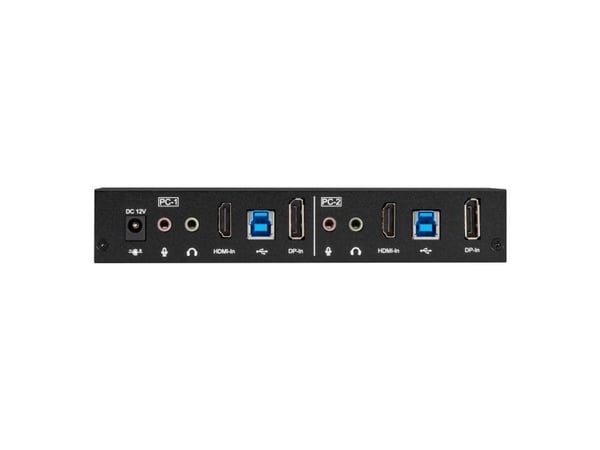 Black Box CONTROL 2 PCS WITH ONE KEYBOARD/MOUSE, 3840 x 2160 pikseliä, 4K Ultra HD, Musta