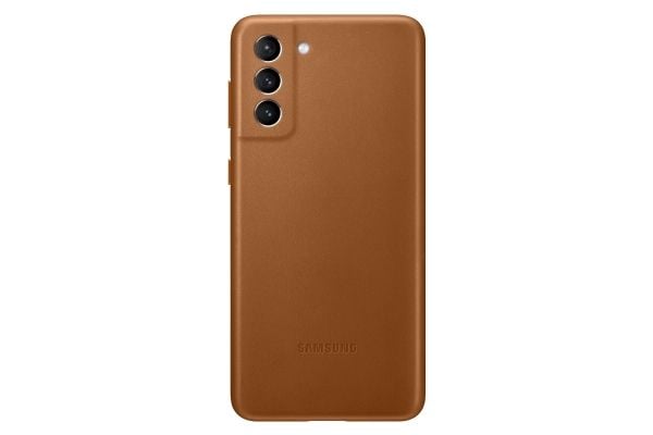 Samsung Leather Cover EF-VG996 - Baksidedeksel for mobiltelefon - ekte skinn - brun - for Galaxy S21+ 5G
