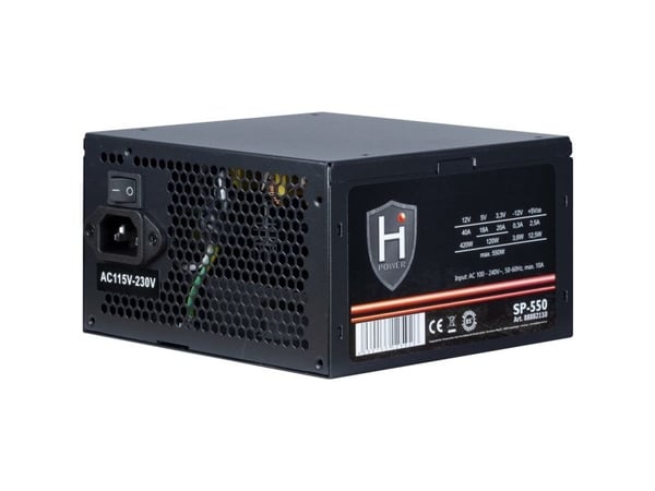 HiPower SP-550 - Strømforsyning (intern) - ATX12V 2.4 - AC 100/240 V - 550 watt - aktiv PFC