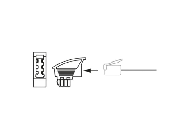 Schwaiger TST4215533, TAE-F, RJ-45, Sort