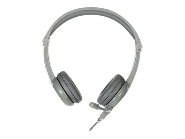 Onanoff BuddyPhones Galaxy - Hodetelefoner med mikrofon - on-ear - kablet - 3,5 mm jakk - grå