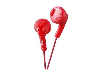 JVC HA-F160-R Gumy - Ørepropper - ørepropp - kablet - 3,5 mm jakk - rød