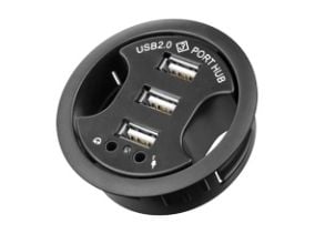 Goobay 93894, USB 2.0, 3?5mm, USB 2.0, 480 Mbit/s, Svart, 1,5 m, 60 mm