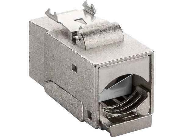 Goobay 90863, litteä, hopea, RJ-45, IDC, naaras, 10GBase-T