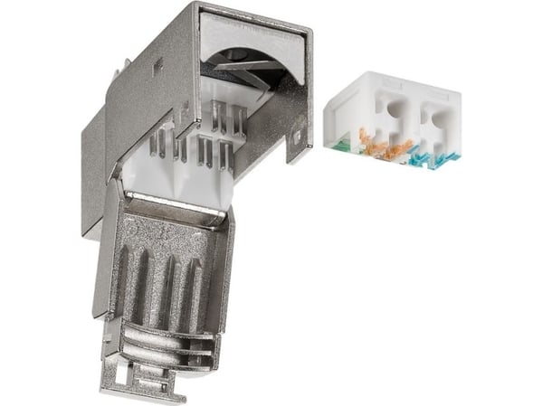 Goobay 90863, litteä, hopea, RJ-45, IDC, naaras, 10GBase-T