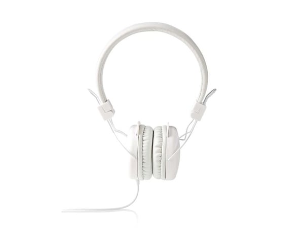 Nedis HPWD1100WT, Koblet med ledninger (ikke trådløs), 20 - 20000 Hz, Musikk/hver dag, 119 g, Hodetelefoner, Hvit