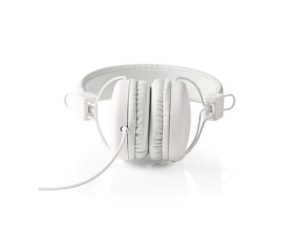 Nedis HPWD1100WT, Koblet med ledninger (ikke trådløs), 20 - 20000 Hz, Musikk/hver dag, 119 g, Hodetelefoner, Hvit