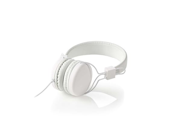 Nedis HPWD1100WT, Koblet med ledninger (ikke trådløs), 20 - 20000 Hz, Musikk/hver dag, 119 g, Hodetelefoner, Hvit