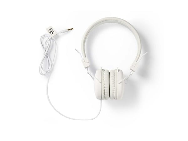 Nedis HPWD1100WT, Koblet med ledninger (ikke trådløs), 20 - 20000 Hz, Musikk/hver dag, 119 g, Hodetelefoner, Hvit